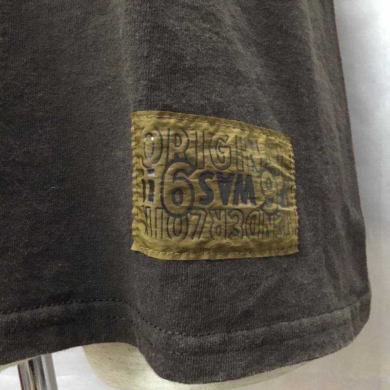テンダーロイン TENDERLOIN Tシャツ 半袖 半袖カットソー プリントTシャツ クルーネックカットソー L ロゴ、文字 茶 / ブラウン /  メンズ USED 古着 中古 10115158