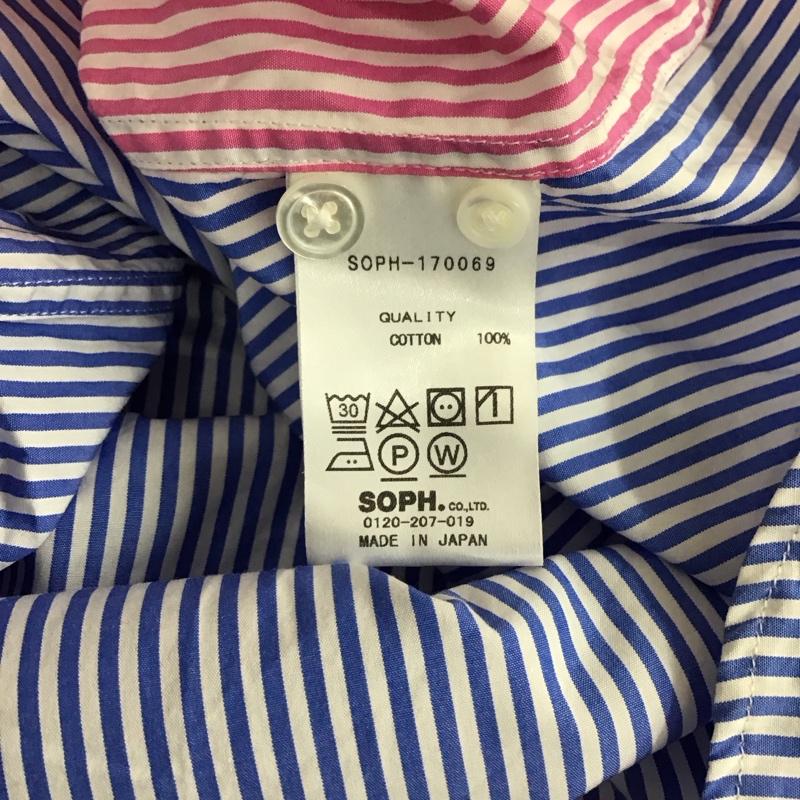 ソフネット SOPHNET. シャツ、ブラウス 長袖 長袖シャツ ストライプシャツ カラーシャツ 長袖カットソー ボタンダウンシャツ M ストライプ マルチカラー / マルチカラー /  メンズ USED 古着 中古 10114714