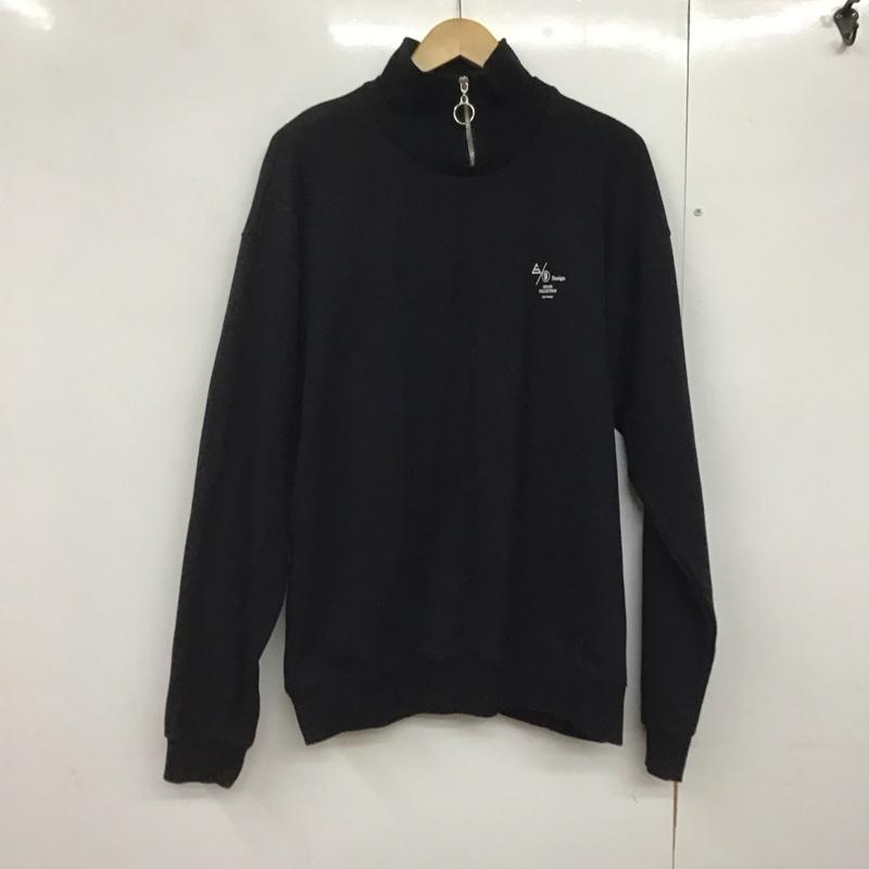 エージェムナイン A GEM/9 トレーナー 長袖 FREE プリント 黒 / ブラック /  メンズ USED 古着 中古 10141454