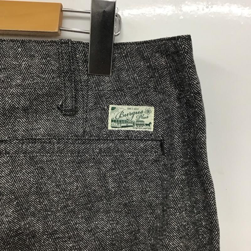 バーガスプラス BURGUS PLUS パンツ ワークパンツ、ペインターパンツ ワイドパンツ カジュアルパンツ チノパン ストレッチ 31インチ ストライプ 灰 / グレー /  メンズ USED 古着 中古 10147061