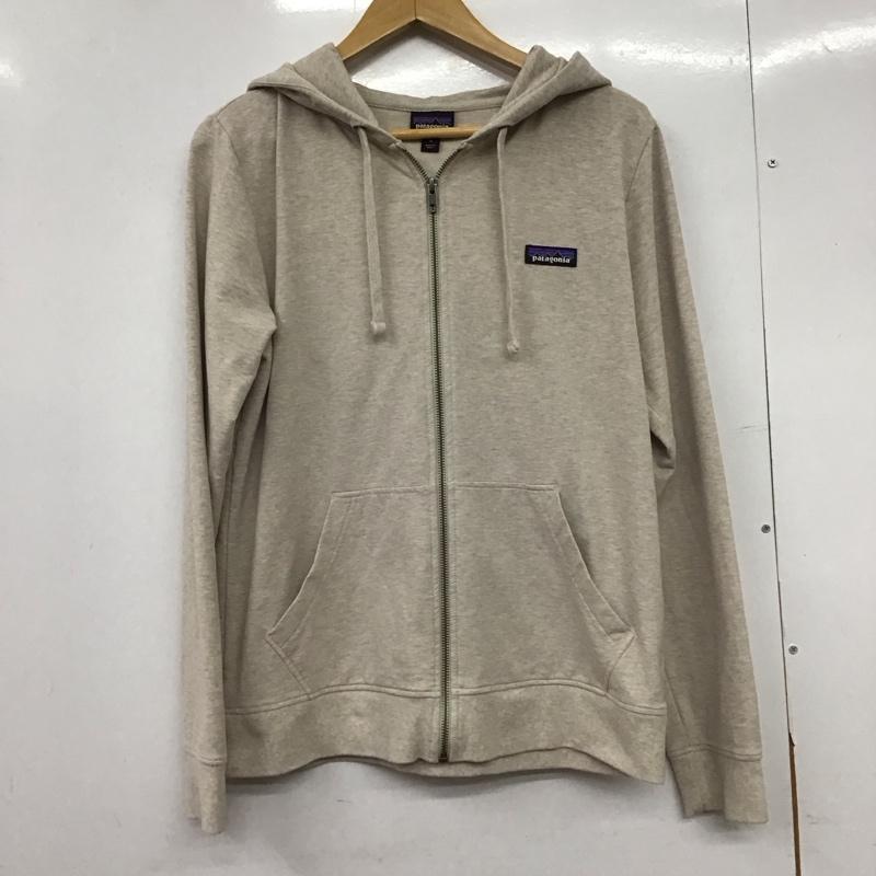 パタゴニア patagonia パーカー 長袖 ジップアップパーカー 長袖パーカー カジュアルジャケット M ロゴ、文字 ベージュ / ベージュ /  メンズ USED 古着 中古 10150096
