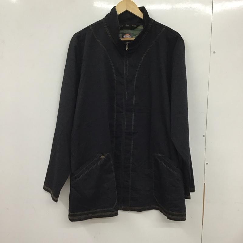 ディッキーズ Dickies ジャケット、上着 ジャケット、ブレザー ジップアップジャケット アウター スタンドカラー XXL 無地 黒 / ブラック /  メンズ USED 古着 中古 10135776