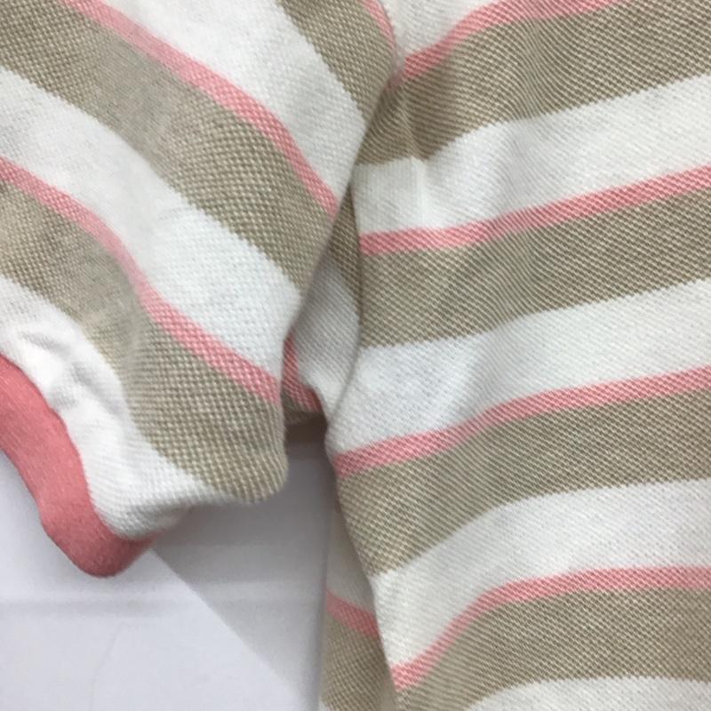 チャップスラルフローレン CHAPSRALPHLAUREN ポロシャツ 半袖 半袖ポロシャツ カラーシャツ 半袖カットソー M ボーダー柄 白 / ホワイト / X 桃 / ピンク / X ベージュ / ベージュ /  メンズ USED 古着 中古 10140698