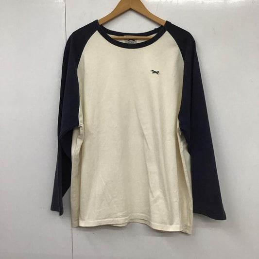 フリークスストア FREAK S STORE カットソー 長袖 長袖カットソー ロゴカットソー クルーネック FREE ロゴ、文字 白 / ホワイト / X 紺 / ネイビー /  メンズ USED 古着 中古 10130902