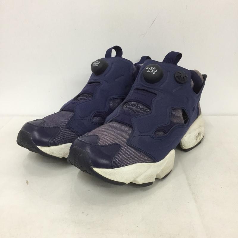 リーボック Reebok スニーカー スニーカー BD5609 インスタ ポンプ フューリー 23.5cm 23.5cm ロゴ、文字 紺 / ネイビー /  レディース USED 古着 中古 10140601