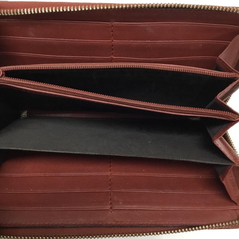グッチ GUCCI 財布 長財布 マイクログッチシマ GG ラウンドファスナー エナメル ニース 総柄 赤 / レッド /  レディース USED 古着 中古 10116644
