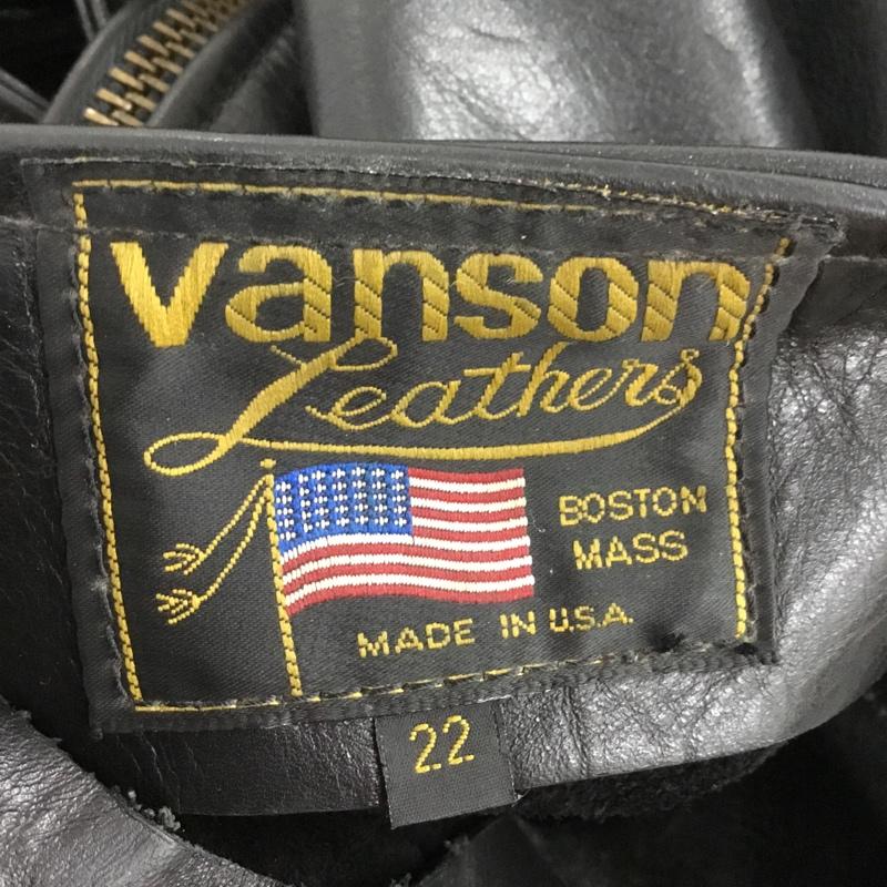 ヴァンソン VANSON ボトムス ボトムス レザーチャップス レザーパンツ 22 無地 黒 / ブラック /  メンズ USED 古着 中古 10133548