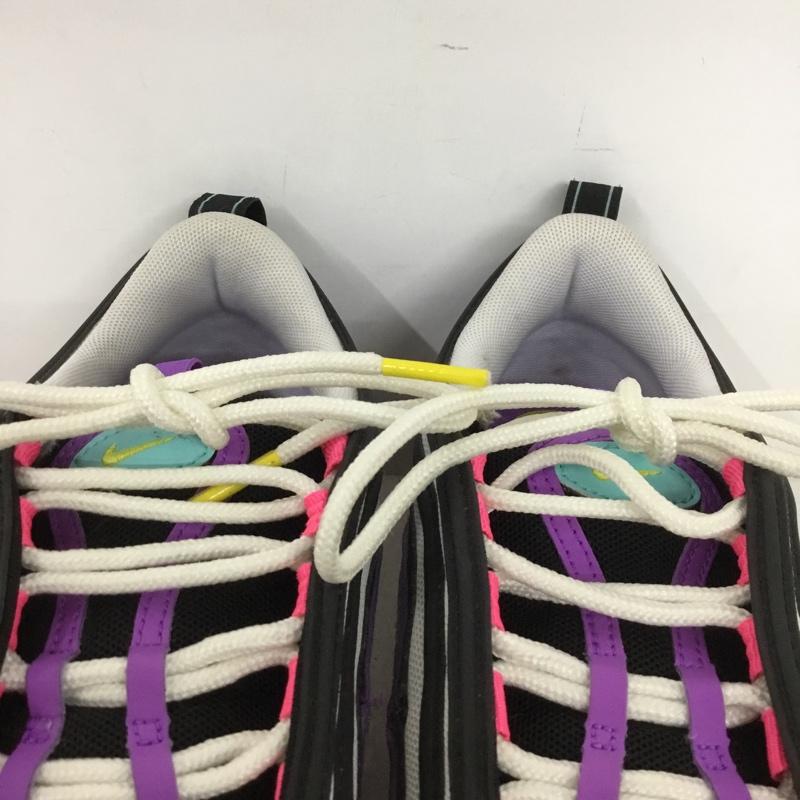ナイキ NIKE スニーカー スニーカー 921733-106 W AIR MAX 97 25.5cm 25.5cm ワンポイント 黒 / ブラック / X 紫 / パープル / X 白 / ホワイト /  レディース USED 古着 中古 10129545