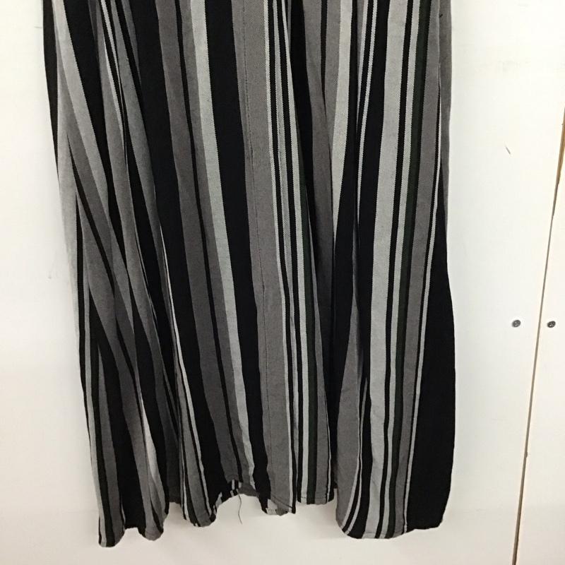 アズールバイマウジー AZUL BY MOUSSY ワンピース ロングスカート 250dsm33-438i STRIPEBLOUSINGSHIRTONEPIECE ロングワンピース S ストライプ 白 / ホワイト / X 黒 / ブラック / X 灰 / グレー /  レディース USED 古着 中古 10141290