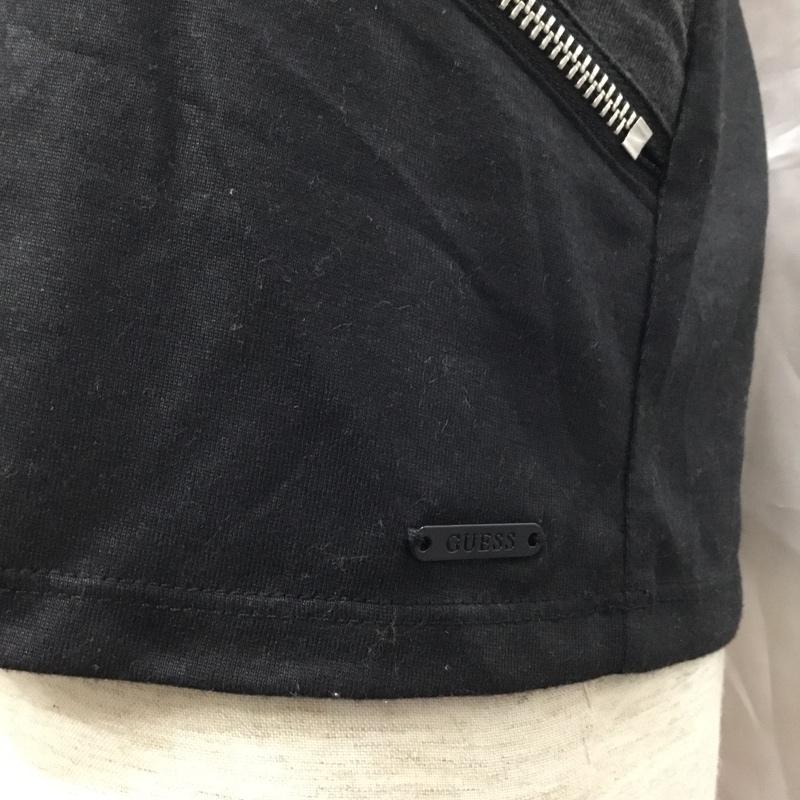 ゲス Guess Tシャツ 半袖 半袖カットソー 無地Tシャツ クルーネックカットソー S 無地 黒 / ブラック /  メンズ USED 古着 中古 10118727