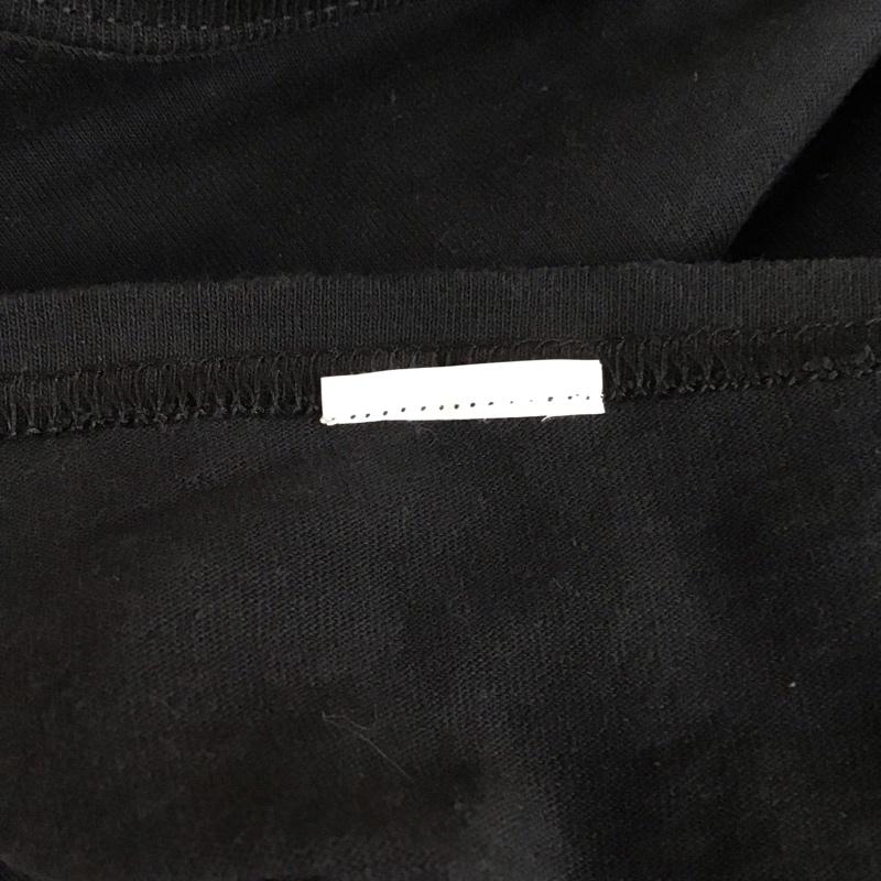 フラグスタフ FLAGSTUFF Tシャツ 半袖 半袖カットソー プリントTシャツ クルーネックカットソー ロゴ、文字 黒 / ブラック /  メンズ USED 古着 中古 10115615