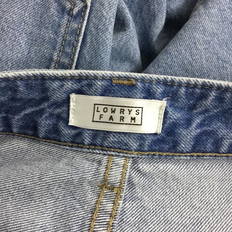 ローリーズファーム LOWRYS FARM パンツ デニム、ジーンズ LF524036AD 裾スリット L 無地 青 / ブルー /  レディース USED 古着 中古 10144646