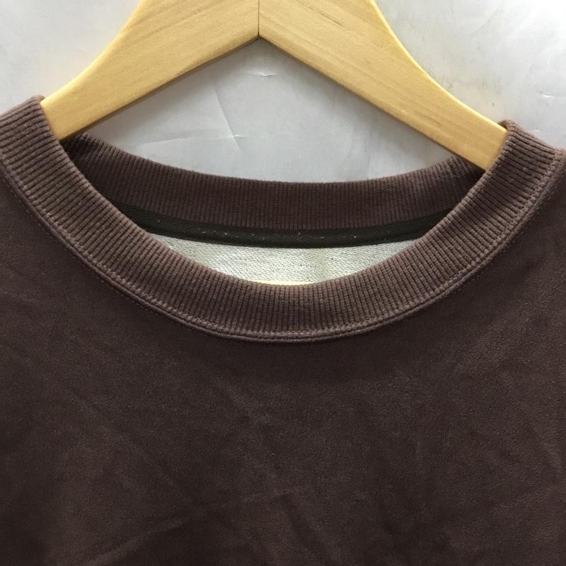 インヘリット INHERIT トレーナー 長袖 18-070-720-5000-3-0 フェイクスウェードロングスリーブTシャツ M 無地 茶 / ブラウン /  メンズ USED 古着 中古 10119005