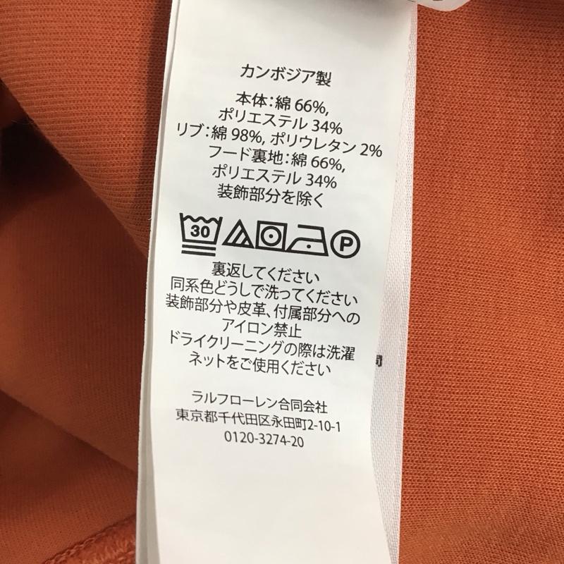 ポロラルフローレン POLO RALPH LAUREN パーカー 長袖 長袖パーカー プルオーバーパーカー スウェット S ロゴ、文字 橙 / オレンジ /  メンズ USED 古着 中古 10131546
