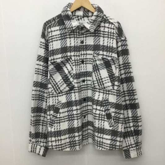 エピトミ EPTM. ジャケット、上着 ジャケット、ブレザー シャツジャケット L チェック 白 / ホワイト / X 黒 / ブラック /  メンズ USED 古着 中古 10140070