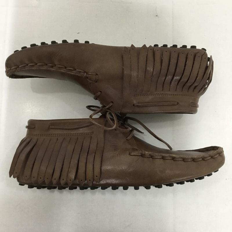 トッズ TOD S カジュアルシューズ カジュアルシューズ レザー フリンジ 81/2 箱有 無地 茶 / ブラウン /  メンズ USED 古着 中古 10142715