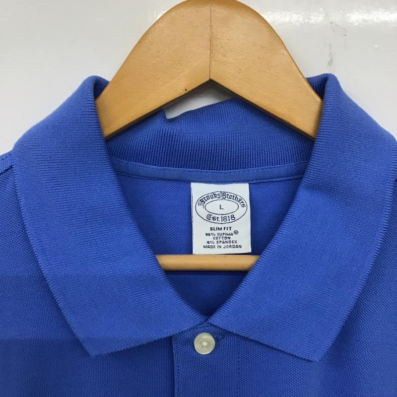 ブルックスブラザーズ BROOKS BROTHERS ポロシャツ 半袖 L ワンポイント 青 / ブルー /  メンズ USED 古着 中古 10139465