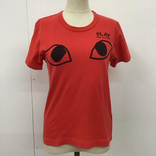 プレイコムデギャルソン PLAY COMME des GARCONS Tシャツ 半袖 az-t123 半袖カットソー プリントTシャツ S プリント 赤 / レッド /  レディース USED 古着 中古 10114672