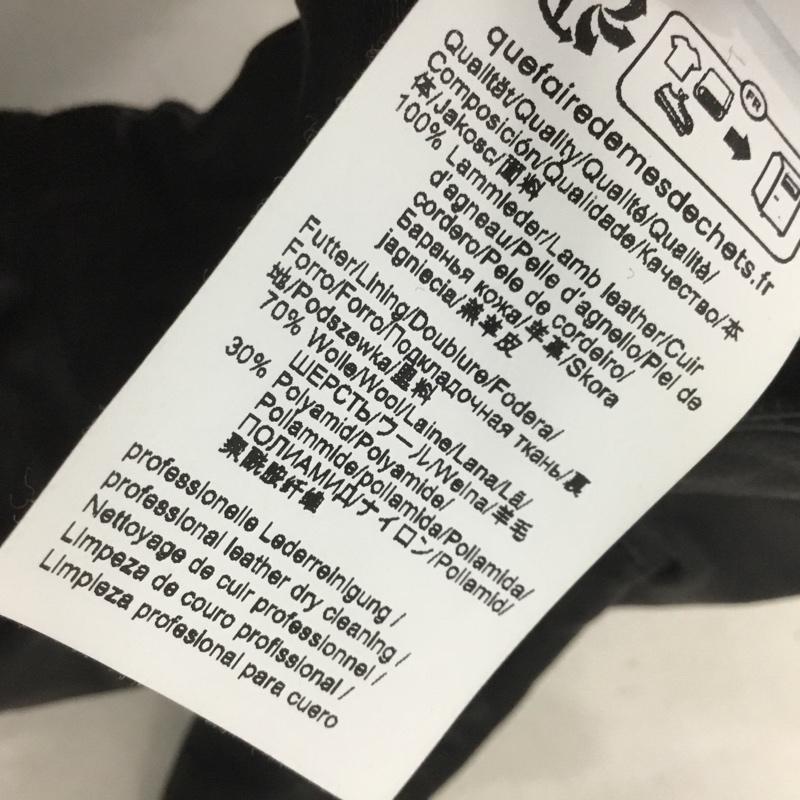 ヒューゴボス HUGO BOSS ファッション小物 手袋 10211299 ラムレザー グローブ ロゴ、文字 黒 / ブラック /  メンズ USED 古着 中古 10142730