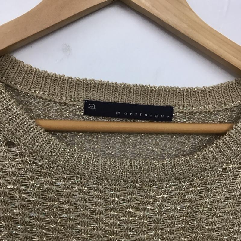 マルティニーク martinique ニット、セーター 長袖 無地 ベージュ / ベージュ /  レディース USED 古着 中古 10129279