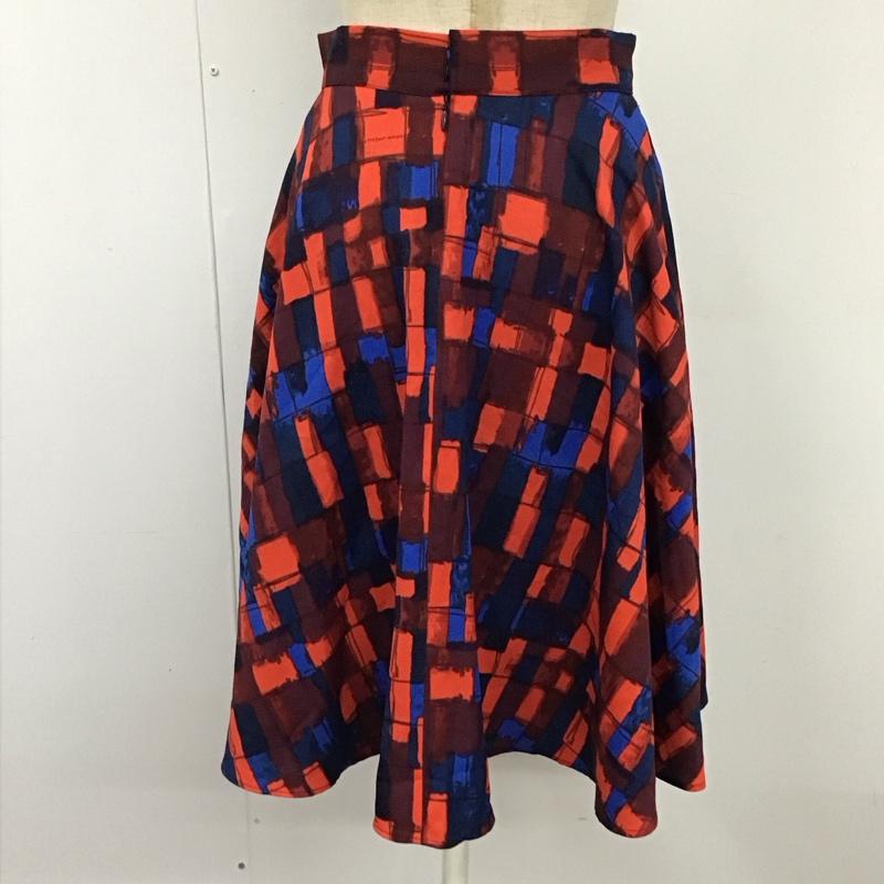 スライ SLY スカート ひざ丈スカート 0307AM31-0360 GRAFFITI CHURCH MIMOLLET SK 1 総柄 青 / ブルー / X 赤 / レッド /  レディース USED 古着 中古 10120927