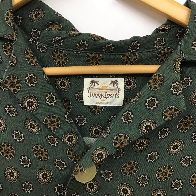 サニースポーツ SUNNY SPORTS シャツ、ブラウス 半袖 半袖シャツ プリントシャツ ポケットシャツ bayflow 4 プリント 緑 / グリーン /  メンズ USED 古着 中古 10132434