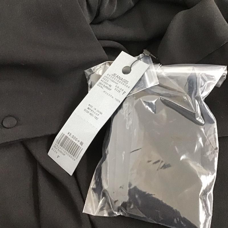 ジーナシス JEANASIS ワンピース ロングスカート JS071260AK スタンドネックワンピース タグ付き FREE 無地 黒 / ブラック /  レディース USED 古着 中古 10107177