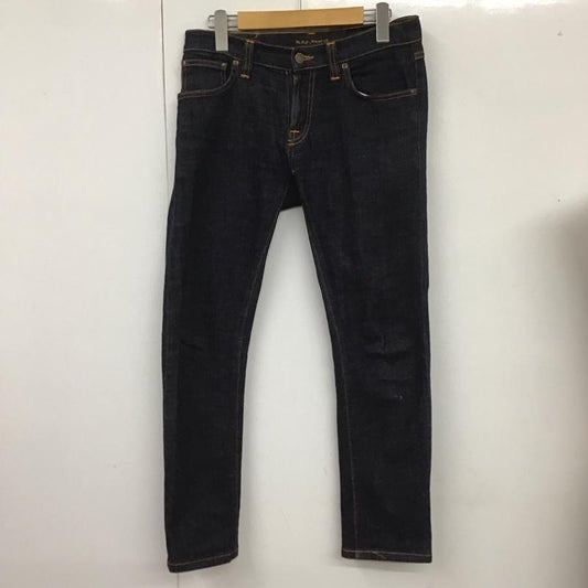 ヌーディージーンズ Nudie Jeans パンツ デニム、ジーンズ 1004617 LONG JOHN W28 L32 28インチ 無地 紺 / ネイビー /  メンズ USED 古着 中古 10107836