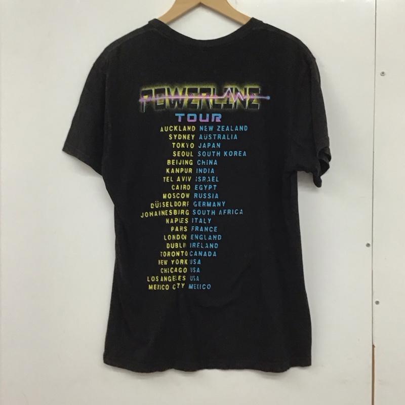 ディズニー Disney Tシャツ 半袖 M プリント X ロゴ、文字 黒 / ブラック /  メンズ USED 古着 中古 10134532