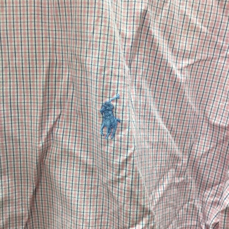 ラルフローレン RALPHLAUREN シャツ、ブラウス 長袖 M チェック 桃 / ピンク /  メンズ USED 古着 中古 10110620