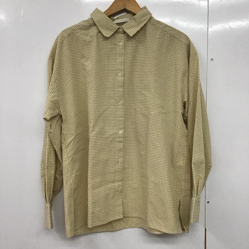 エヘカソポ ehka sopo シャツ、ブラウス 長袖 1710852 FREE チェック 黄 / イエロー /  レディース USED 古着 中古 10144111