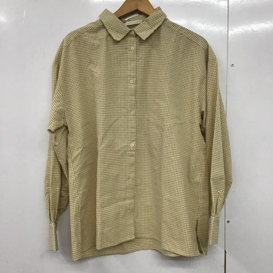エヘカソポ ehka sopo シャツ、ブラウス 長袖 1710852 FREE チェック 黄 / イエロー /  レディース USED 古着 中古 10144111
