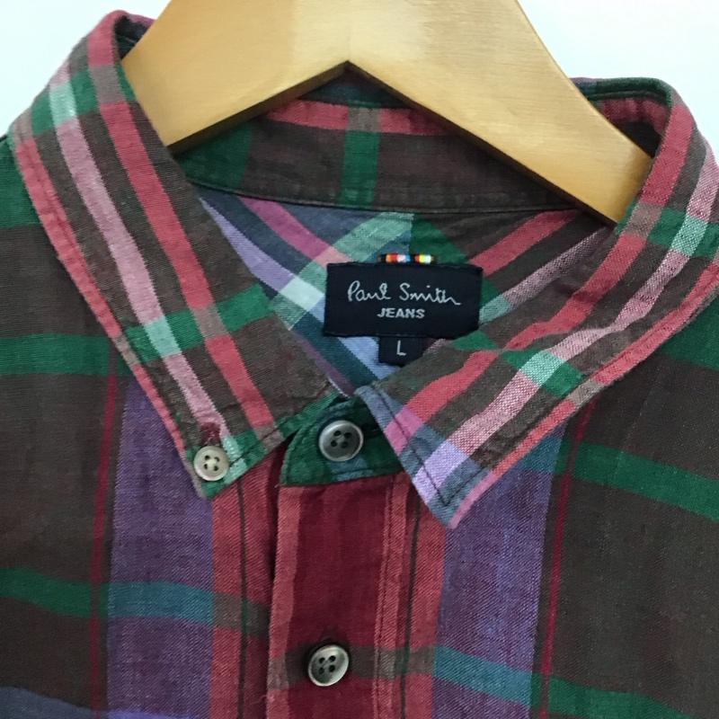 ポールスミス Paul Smith シャツ、ブラウス 長袖 長袖シャツ チェックシャツ カラーシャツ L チェック マルチカラー / マルチカラー /  メンズ USED 古着 中古 10142380