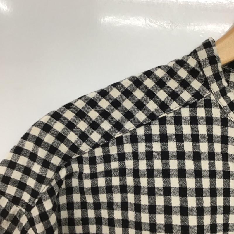 サマンサモスモス Samansa Mos2 シャツ、ブラウス 半袖 1711174 コットン ダブルボタン FREE チェック 黒 / ブラック / X 白 / ホワイト /  レディース USED 古着 中古 10144102