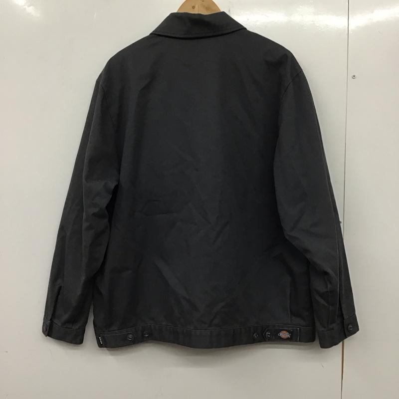 ディッキーズ Dickies ジャケット、上着 ジャケット、ブレザー 223m10ks01 カジュアルジャケット アウター ジップアップジャケット L ロゴ、文字 灰 / グレー /  メンズ USED 古着 中古 10139849