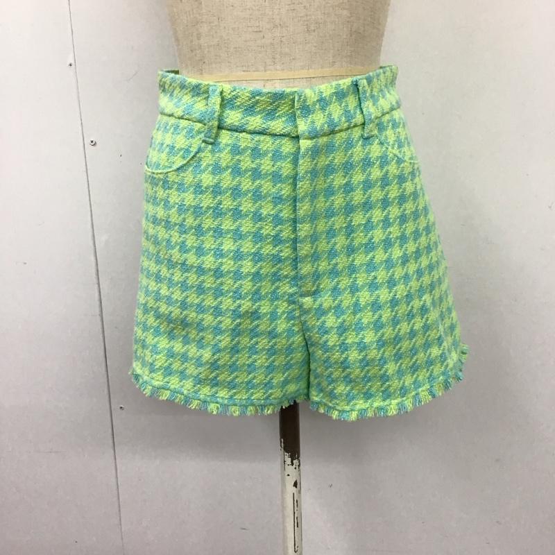 ザラ ZARA パンツ ショートパンツ 4661 500 120 タグ付き XS 千鳥格子 薄緑 / ライトグリーン / X 黄緑 / イエローグリーン /  レディース USED 古着 中古 10120401