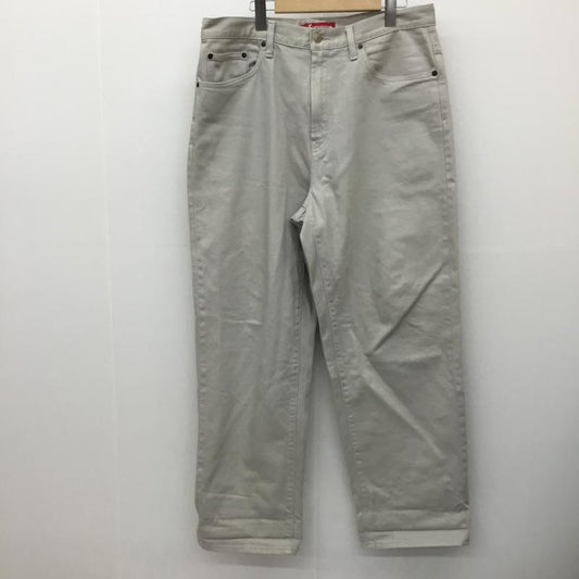 シュプリーム Supreme パンツ ワークパンツ、ペインターパンツ Baggy Jean 32インチ ロゴ、文字 灰 / グレー /  メンズ USED 古着 中古 10137612