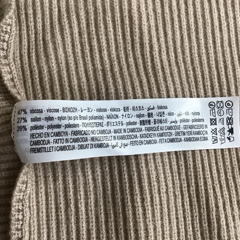 ザラ ZARA カーディガン 長袖 5536 117 711 ガウン S 無地 ベージュ / ベージュ /  レディース USED 古着 中古 10118463