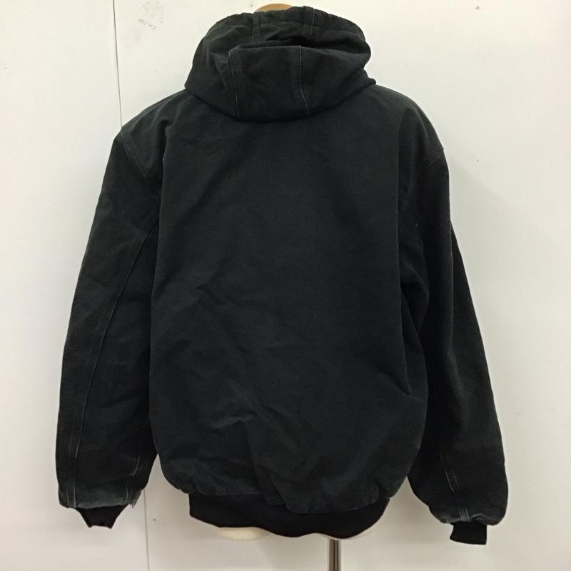カーハート Carhartt ジャケット、上着 ジャケット、ブレザー J131 BLK Active Jacket アクティブジャケット フード L ロゴ、文字 黒 / ブラック /  メンズ USED 古着 中古 10121301