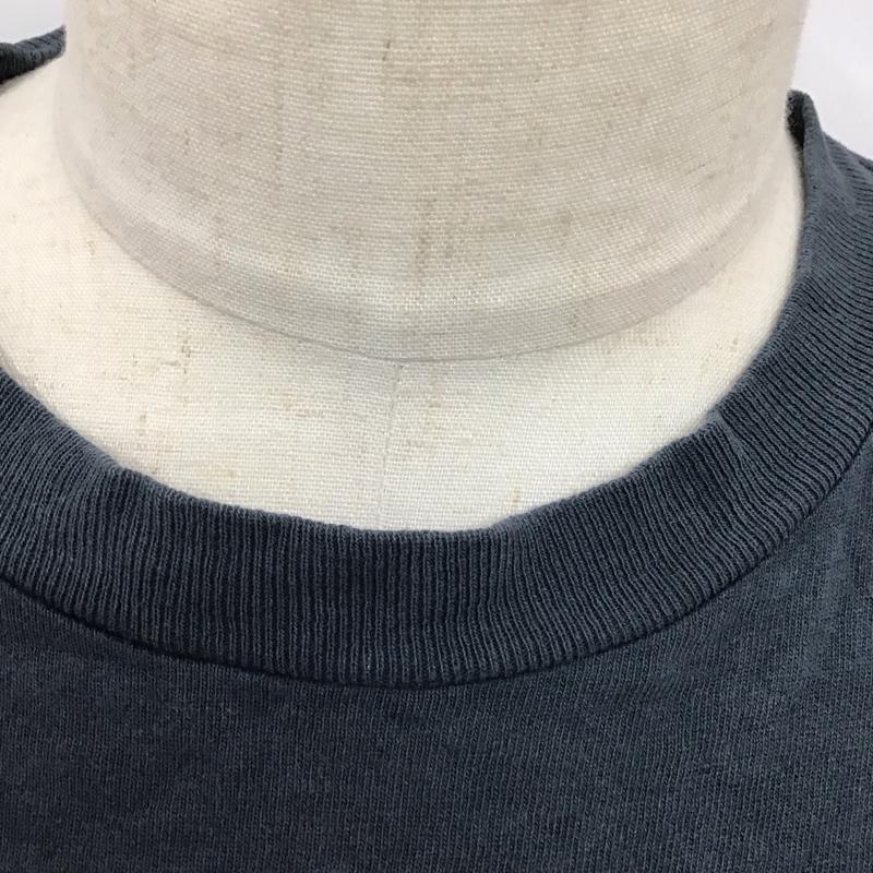 ステューシー STUSSY カットソー 長袖 長袖カットソー クルーネックカットソー ロングスリーブカットソー プリントTシャツ M ロゴ、文字 紺 / ネイビー /  メンズ USED 古着 中古 10124496