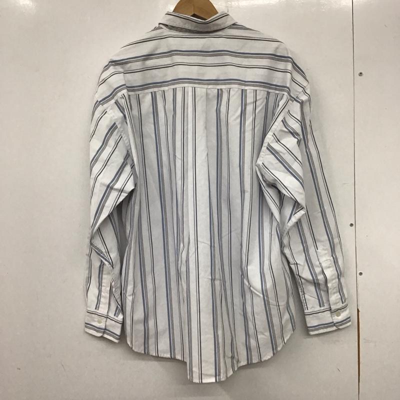 ビーミング バイ ビームス B:MING by BEAMS シャツ、ブラウス 長袖 長袖シャツ ストライプシャツ カラーシャツ L ストライプ 白 / ホワイト /  メンズ USED 古着 中古 10140317