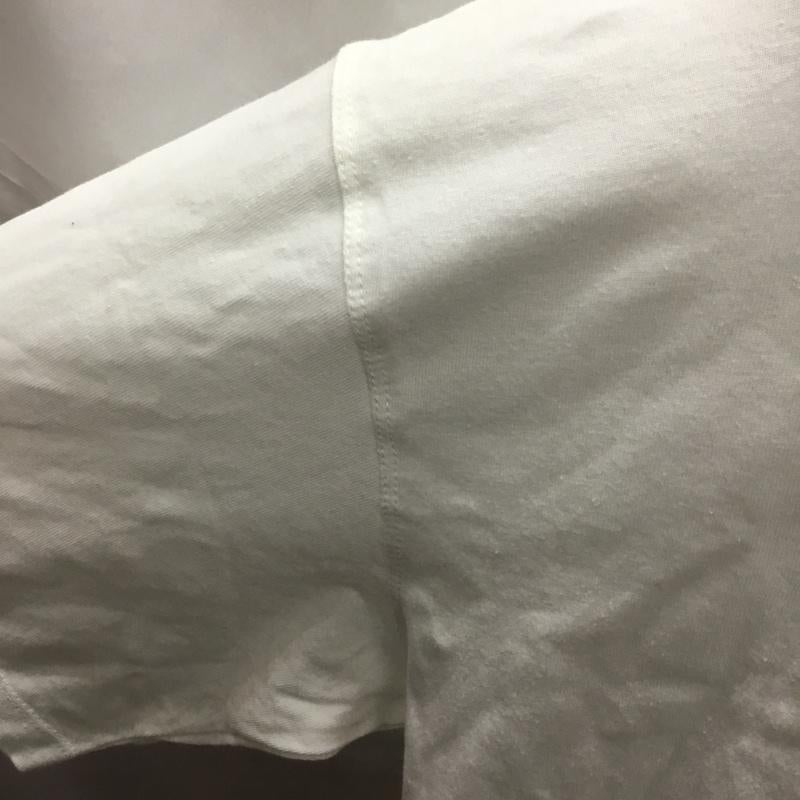 スーパーサンクス SUPERTHANKS Tシャツ 半袖 半袖カットソー プリントTシャツ クルーネックカットソー L 無地 白 / ホワイト /  メンズ USED 古着 中古 10114104