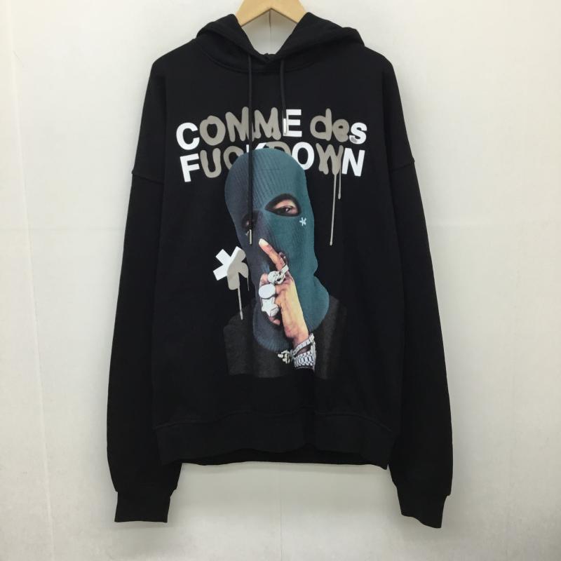 ＵＳフルギ US古着 パーカー 長袖 COMME des FUCKDOWN CDFU2542 XL プリント 黒 / ブラック /  メンズ USED 古着 中古 10143904