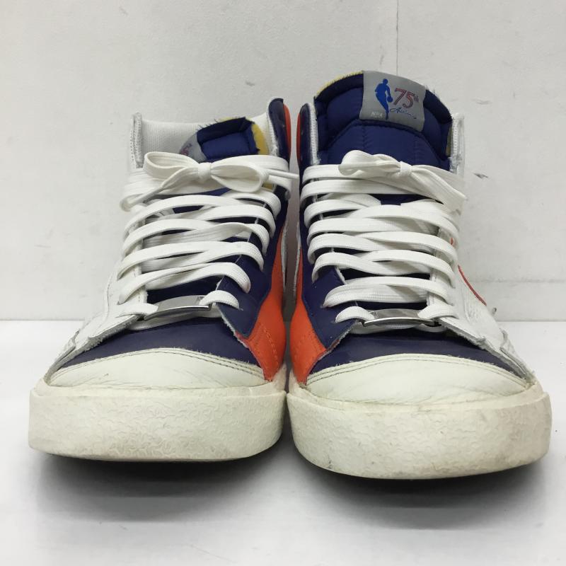 ナイキ NIKE スニーカー スニーカー DD8025-100 BLAZER MID 77 EMB 29.0cm ロゴ、文字 白 / ホワイト / X 橙 / オレンジ / X 紺 / ネイビー /  メンズ USED 古着 中古 10144472