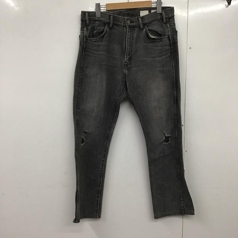イエスタディズトゥモロウ YSTRD S TMRRW パンツ デニム、ジーンズ デニムパンツ スリムパンツ カジュアルパンツ 34インチ ダメージ加工 ダークグレー / ダークグレー /  メンズ USED 古着 中古 10144597