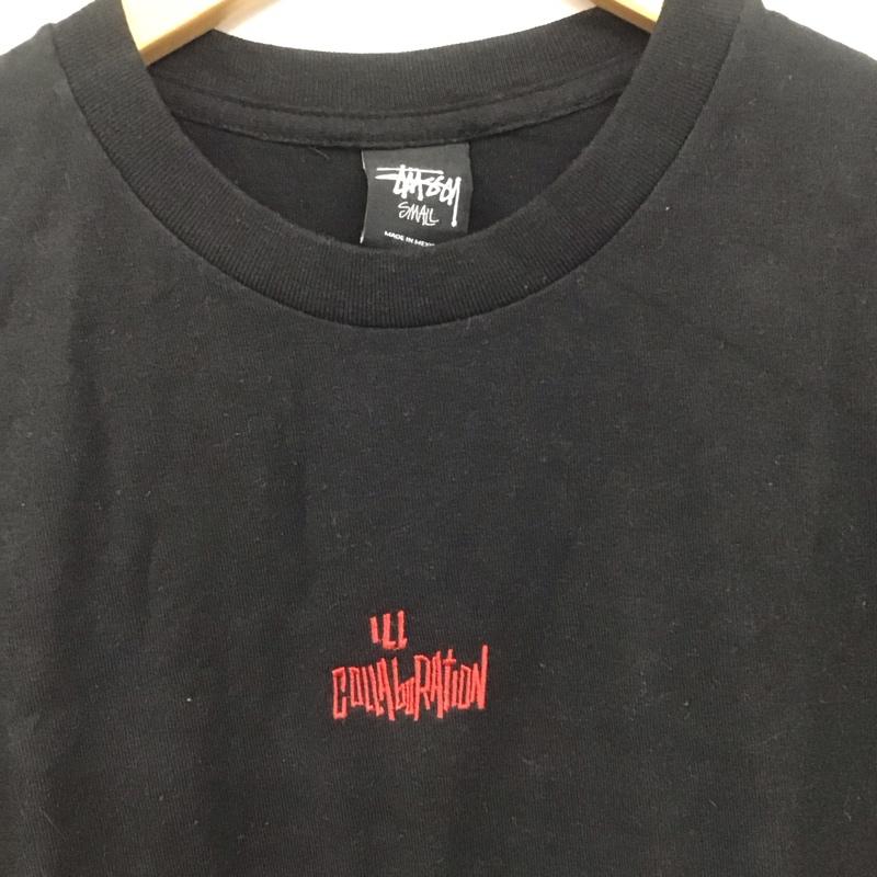 ステューシー STUSSY Tシャツ 半袖 半袖カットソー プリントTシャツ クルーネックカットソー ape コラボ S ロゴ、文字 黒 / ブラック /  メンズ USED 古着 中古 10146719