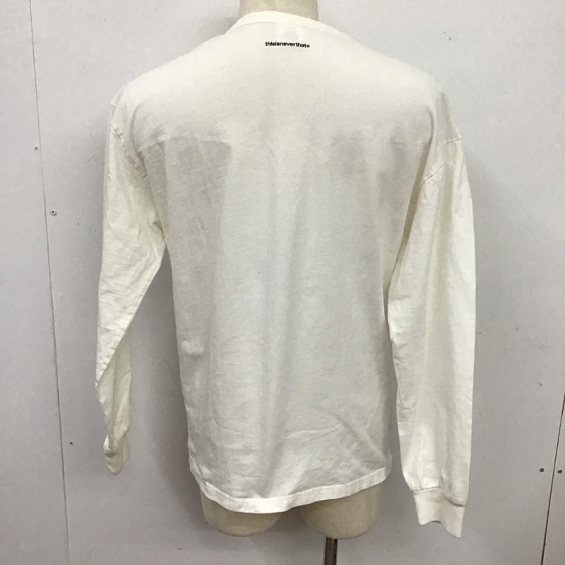 ディスイズネバーザット thisisneverthat カットソー 長袖 長袖カットソー プリントカットソー クルーネック S ロゴ、文字 白 / ホワイト /  メンズ USED 古着 中古 10126235