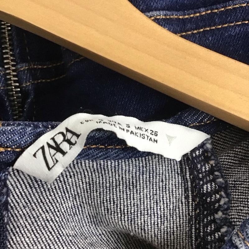 ザラ ZARA ワンピース ミニスカート デニム 半袖ワンピース S 無地 インディゴ / インディゴ /  レディース USED 古着 中古 10139366