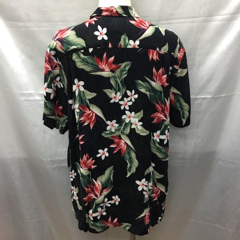 古着 USED シャツ、ブラウス 半袖 Hawaiian ALOHA TROPICAL アロハシャツ 4773-20285 LL 花柄 黒 / ブラック /  メンズ USED 古着 中古 10109638