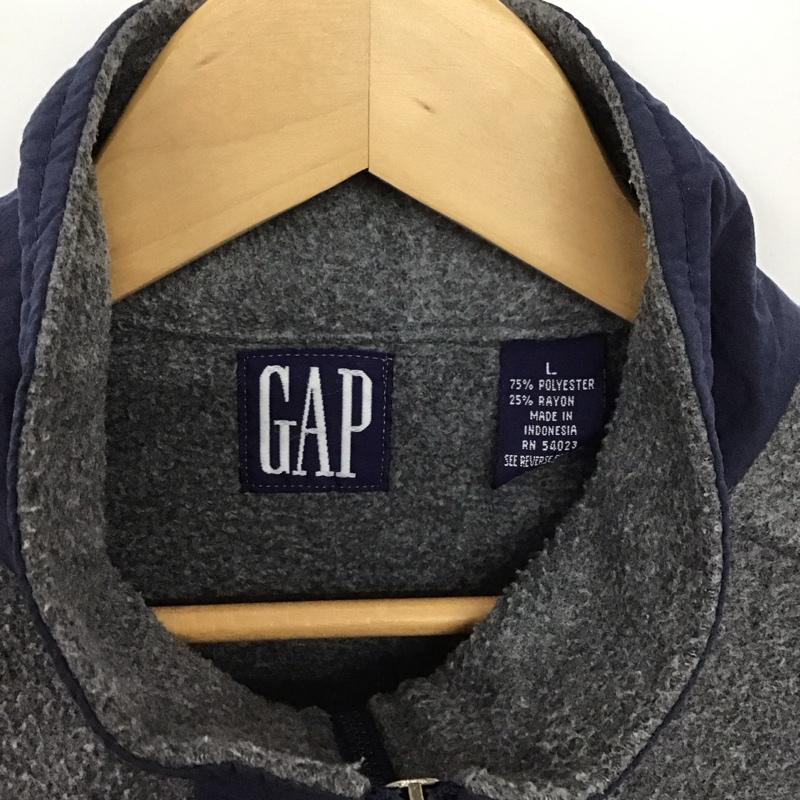ギャップ GAP ジャケット、上着 ジャケット、ブレザー フリースジャケット プルオーバー スタンドネック 90s L 無地 灰 / グレー /  メンズ USED 古着 中古 10147763